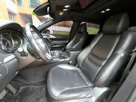 Mazda CX-9 2017 usado interior cuero negro volante vista lateral cabina